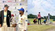 AFG vs NZ Test still hasn't started due to wet outfield