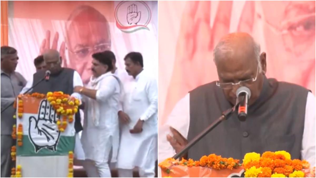 Congress President Mallikarjun Kharge fall sick during Jammu & Kashmir rally