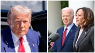 Donald Trump blames Joe Biden and Kamala Harris