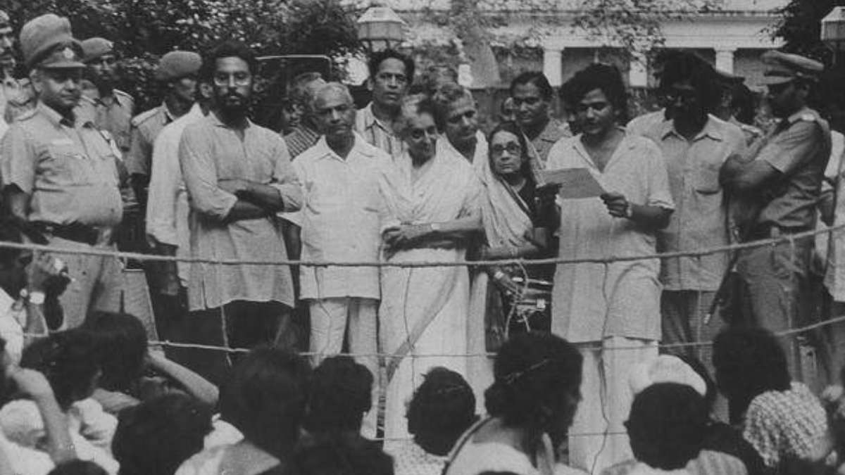 Sitaram Yechury with Indira Gandhi