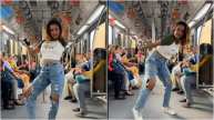 Woman viral dance on Aaj Ki Raat song from Stree 2 in Metro