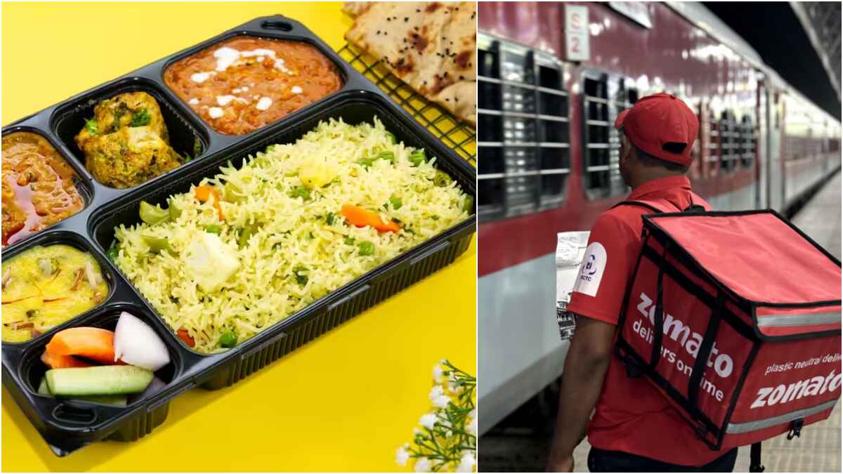 Zomato food delivery on train