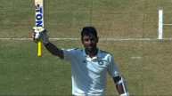 Abhimanyu Easwaran scores a ton