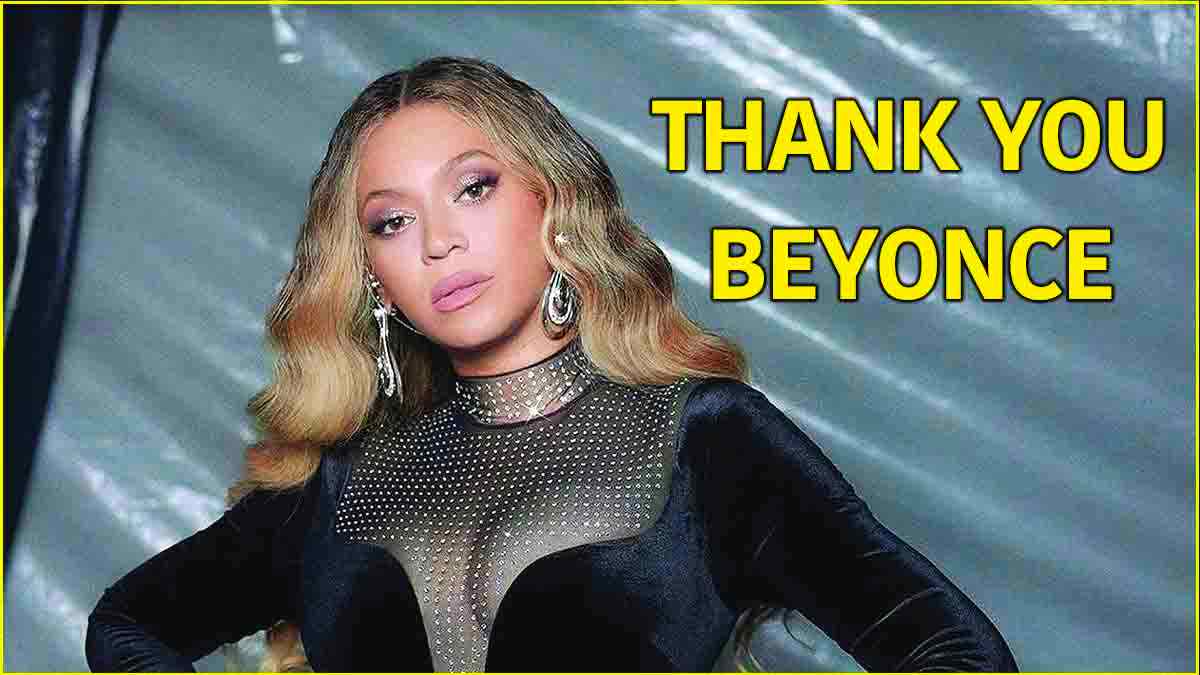 Thank you Beyonce