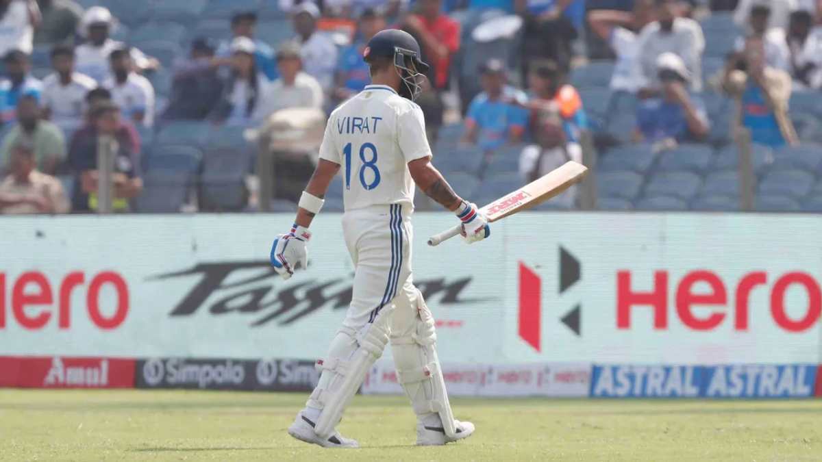 Virat Kohli was dismissed at a mere score of 1