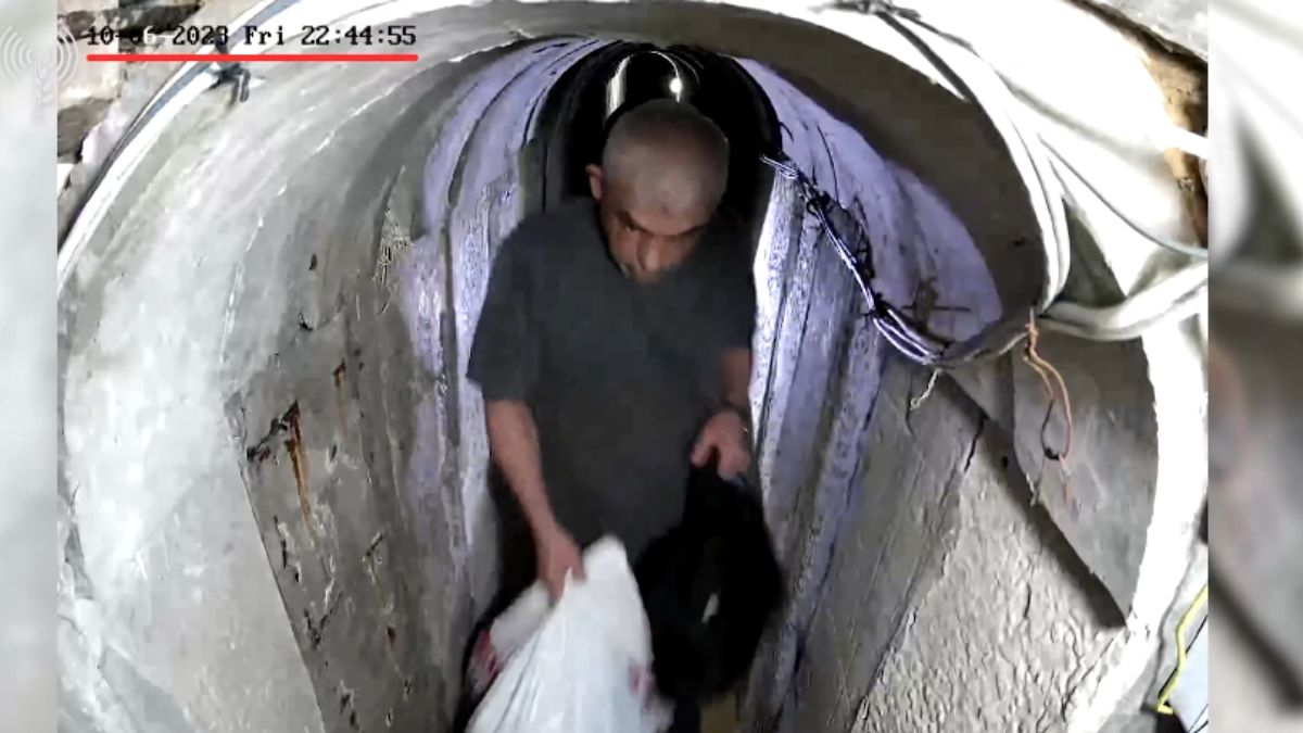 WATCH: Hamas Chief Yahya Sinwar Spotted In Secret Tunnel Hours Before Deadly October 7 Attack On Israel