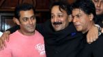 Baba Siddique with Salman Khan and Shah Rukh Khan