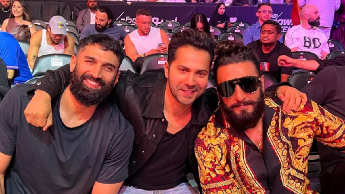 Varun Dhawan with Ranveer Singh and Aditya Roy Kapur