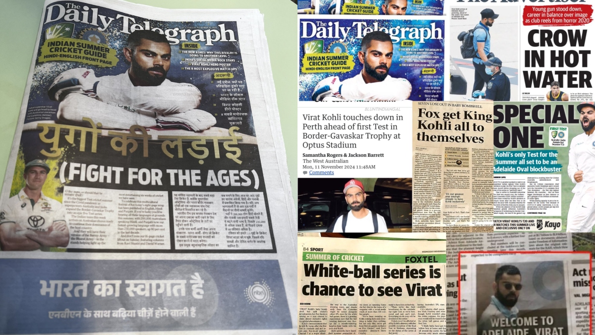 Australian media publications celebrate Virat Kohli's arrival to Australia