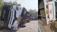 Bus accident occurred on the Gondia-Kohmara State Highway