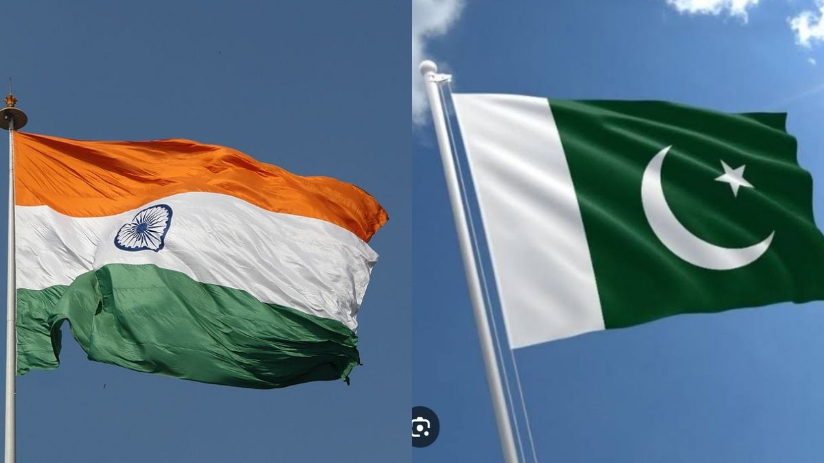 India and Pakistan flags