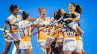 India women's national hockey team celebrating