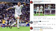 Elon Musk congratulates Cristiano Ronaldo