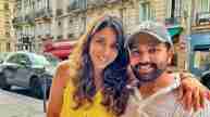 Rohit Sharma with his wife Ritika Sajdeh