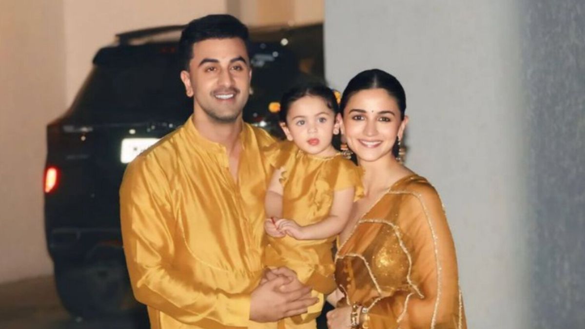 Alia Bhatt, Ranbir Kapoor with their daughter Raha