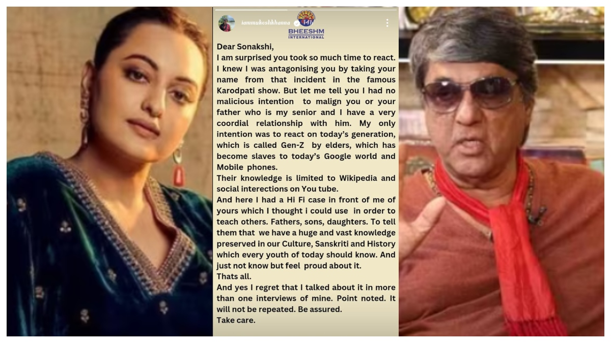 Mukesh Khanna replies back to Sonakshi Sinha