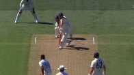 Due to the lack of evidence, the third umpire decided to stay with the onground umpire's decision