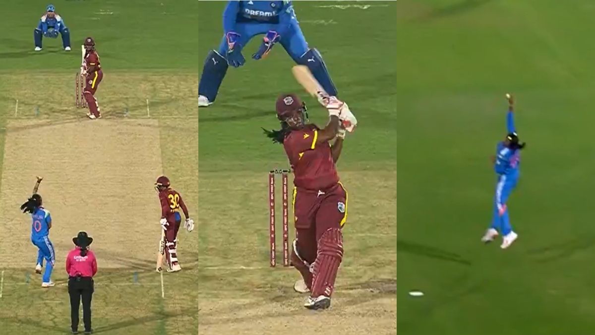 Harmanpreet Kaur grabs a one handed stunner