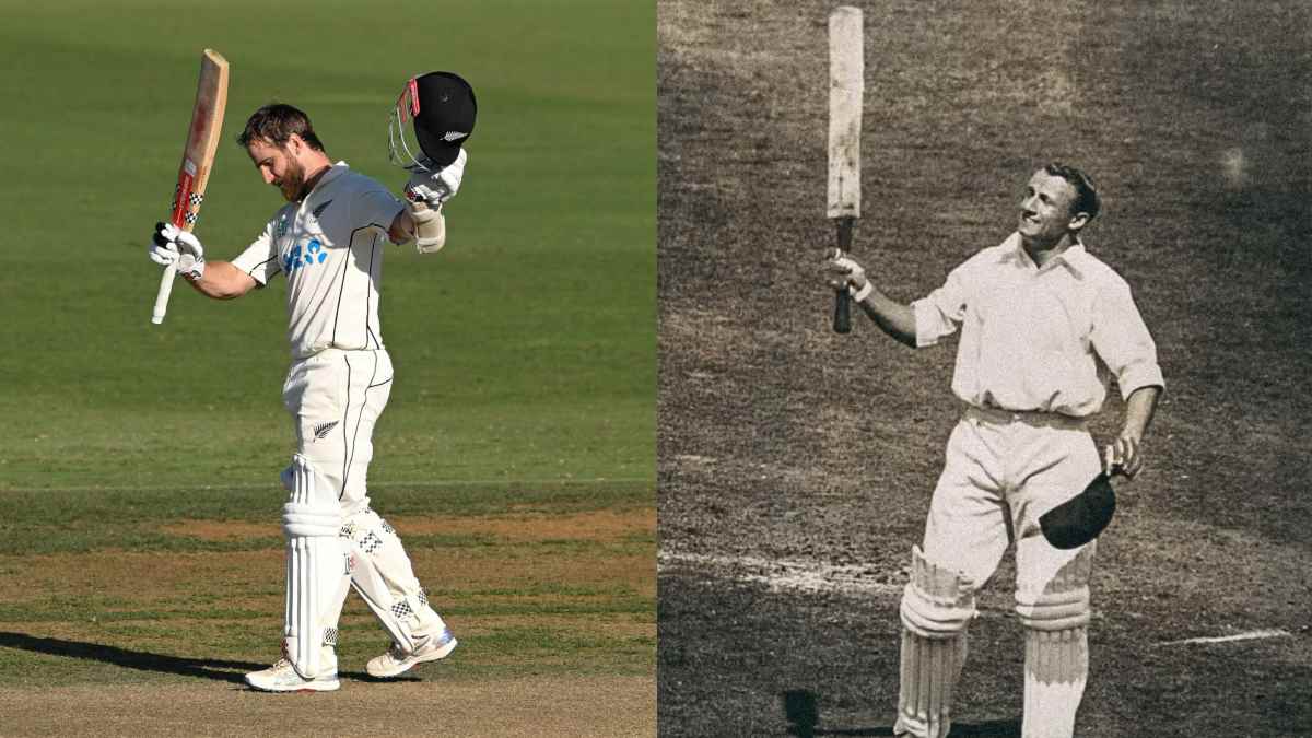 Kane Williamson has matched Don Bradman's record in Hamilton