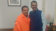 Nitesh Rane with Maharashtra CM Dvendra Fadnavis