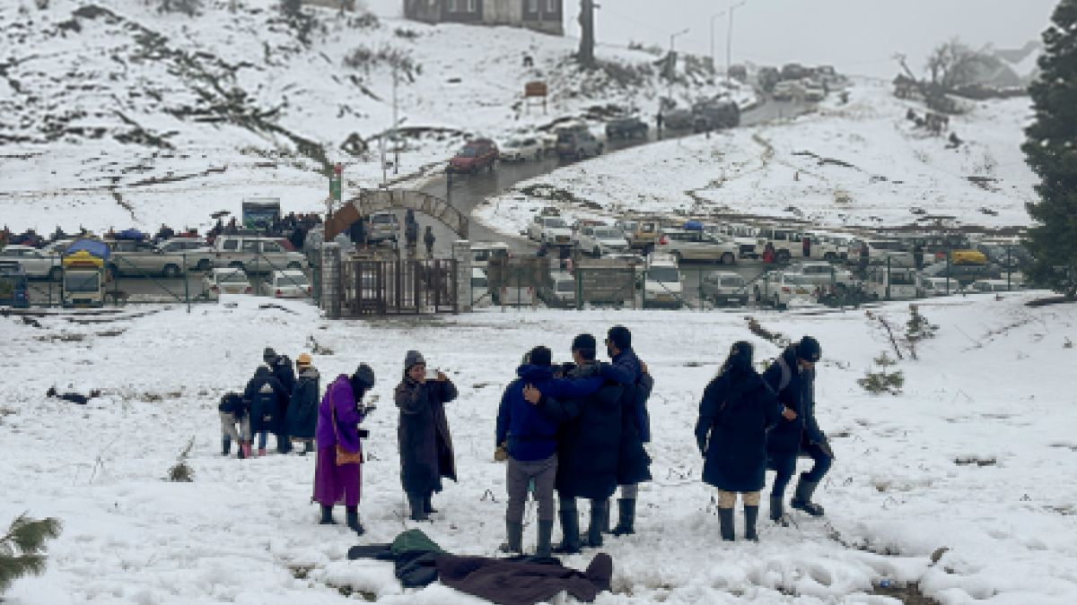 Season's First Snowfall Blankets South Kashmir Plains Amid Freezing Temperatures