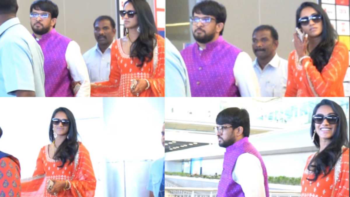 PV Sindhu and Venkatta Datta Sai's first appearance after getting married