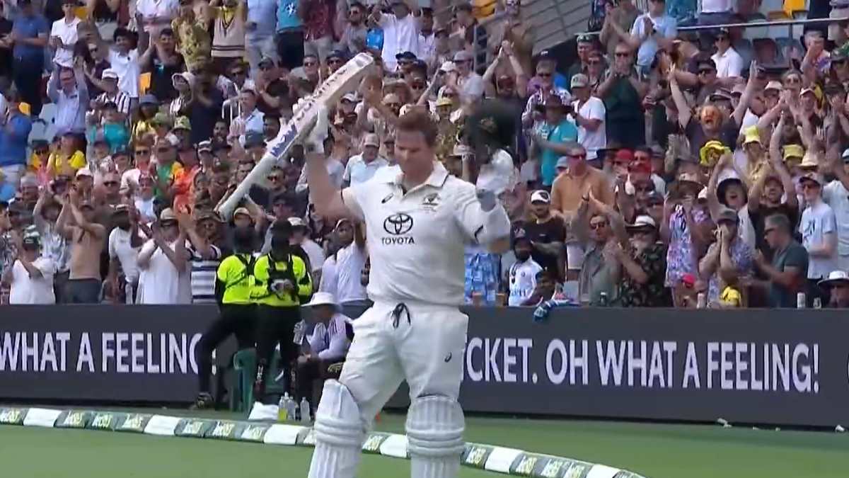 Smith with his 33rd Test Century