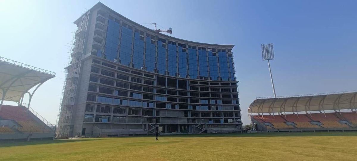 The Miraj Group has built a world-class cricket stadium with a five-star hotel and an ultra-modern three-dimensional design mandap