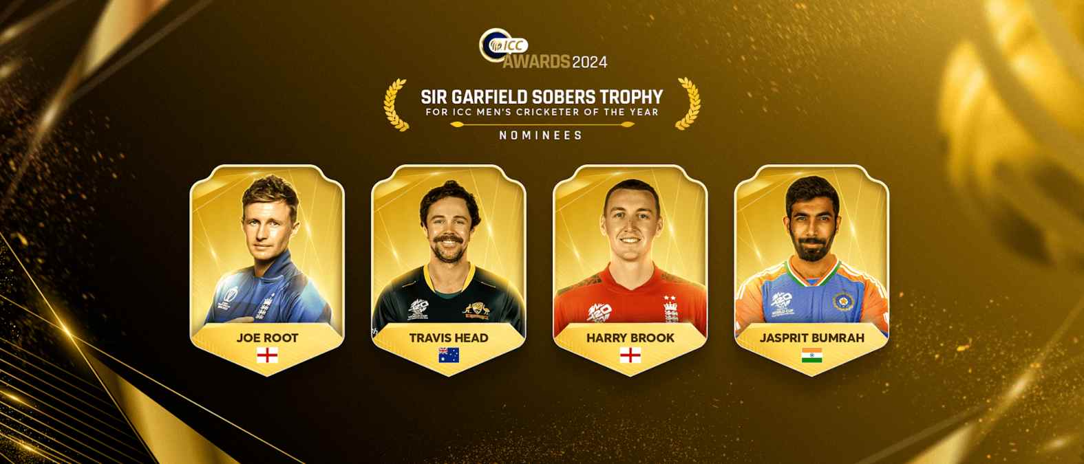 Travis Head, Joe Root and Harry Brook has been nominated alongside Jasprit Bumrah