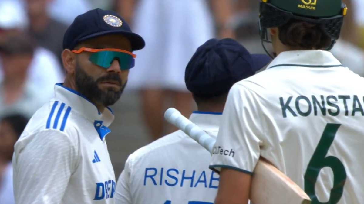 Virat Kohli's confrontation with Sam Konstas on Day 1 of Boxing Day Test