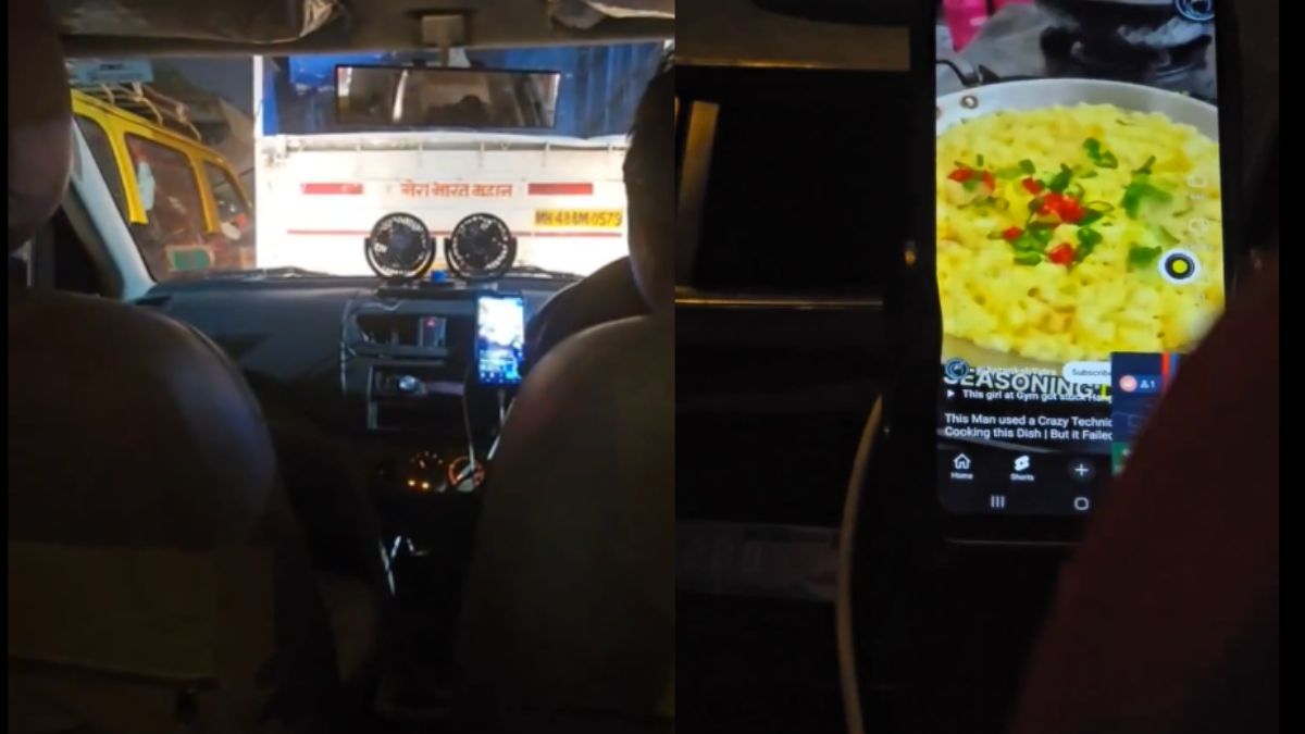 Mumbai Viral Video: Cab Driver Watches Bigg Boss Reels, Omelette Tutorial While Driving; Ola Responds