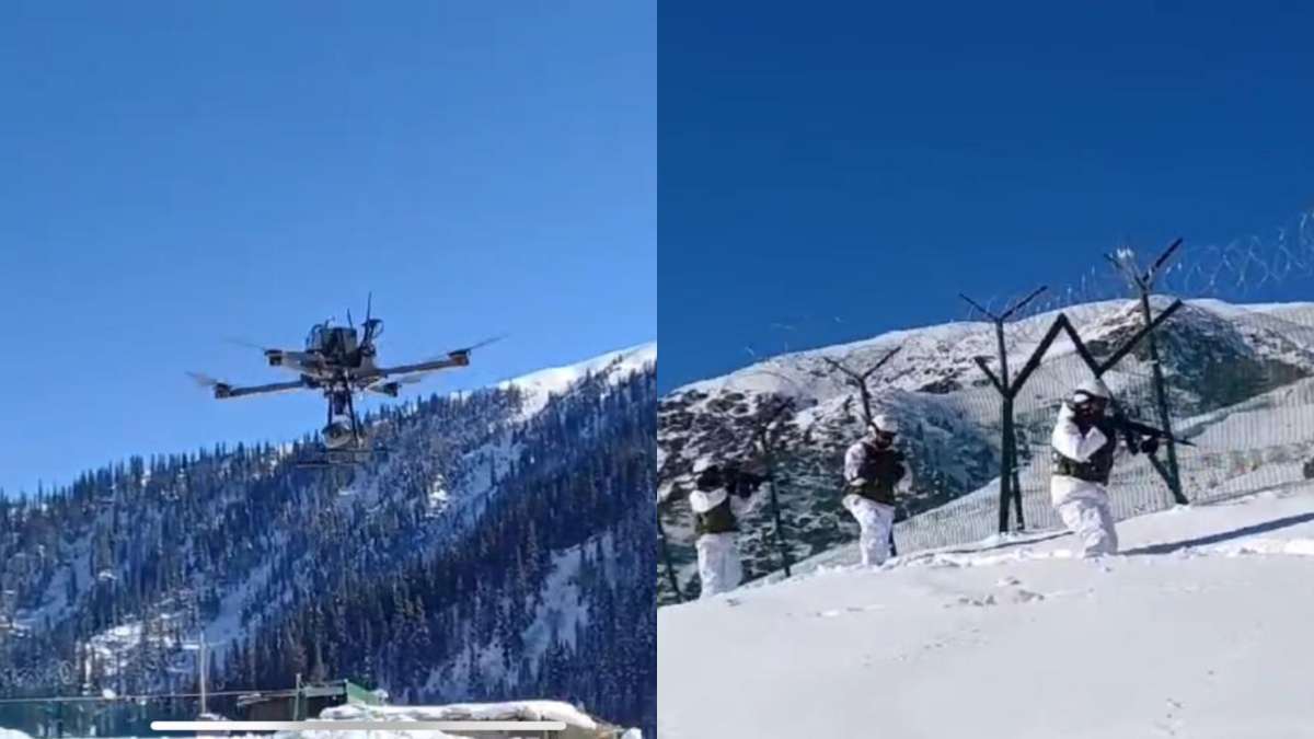 Amidst -12°C, Indian Army Deploys High-Tech Vigilance In Snow-Covered Kashmir Mountains