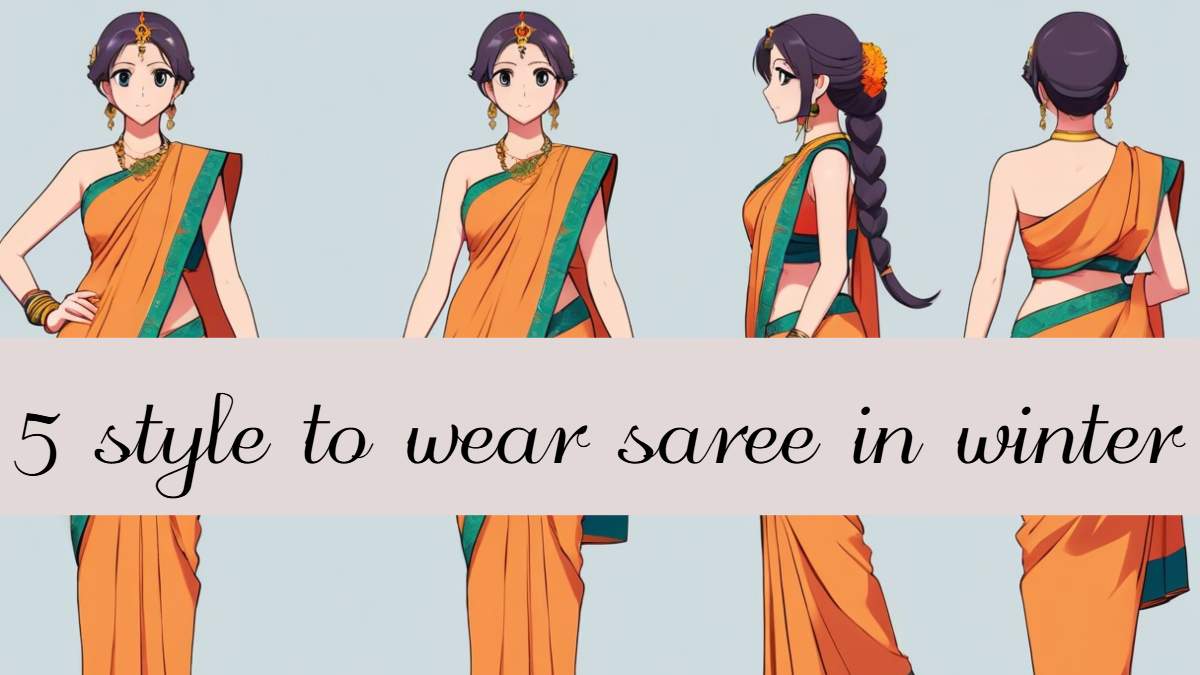 style saree in winters