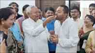 Bihar CM Nitish Kumar with his son Nishant Kumar