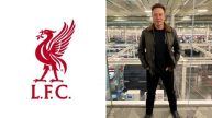 Liverpool logo and Elon Musk