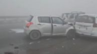 UP: Dense Fog Triggers Multi-Vehicle Crash On Delhi-Lucknow Highway |WATCH Video