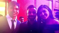 Neeraj Chopra with Anushka Sharma and Virat Kohli at an event