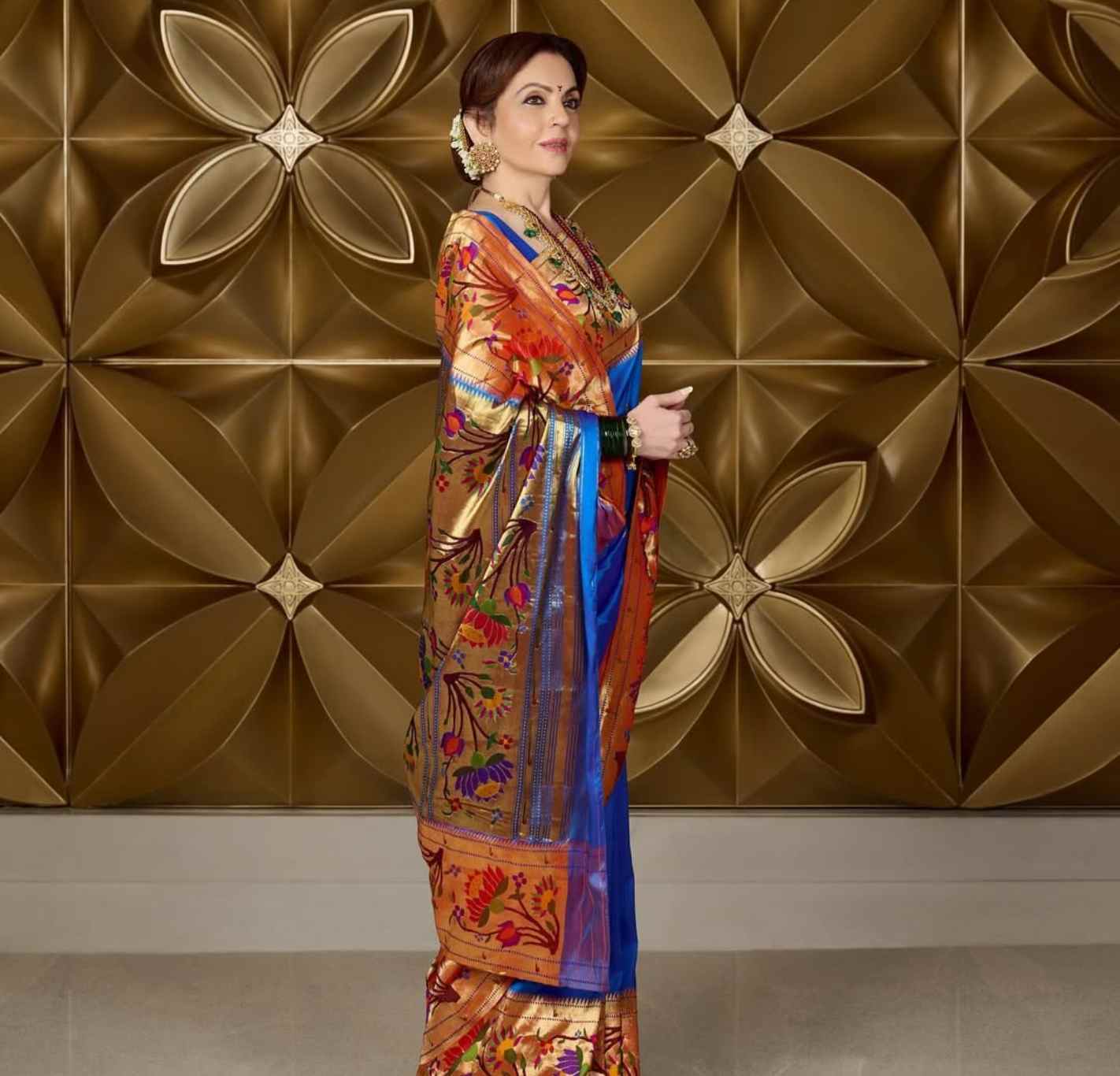 Nita Ambani Stuns in a Modern Twist to Traditional Sarees (5) -1-2-3-4-5-6
