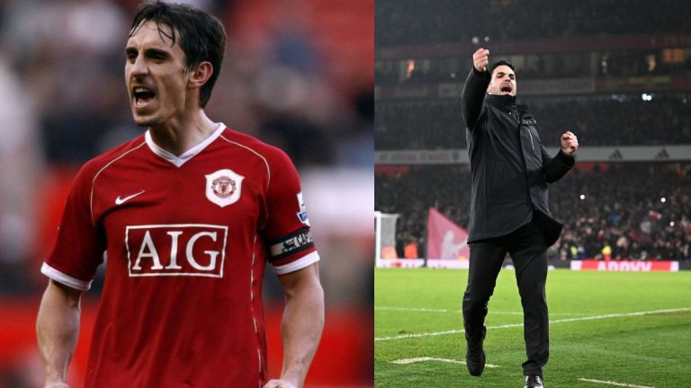 Gary Neville Slams Arsenal’s Set-Piece Coach Nicolas Jover for Touchline Behavior, Sparking Debate