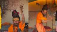 Viral Video: Sadhu Strikes YouTuber With Tongs