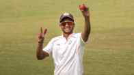 Harsh Dubey during Ranji Trophy finals
