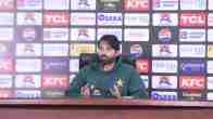 Mohammad Rizwan in a post match conference