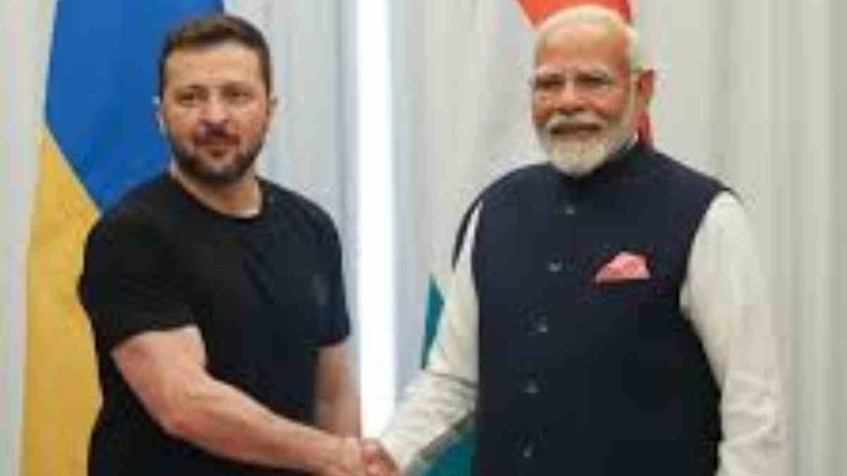 PM Narenra Modi With Ukrainian President Volodymyr Zelensky
