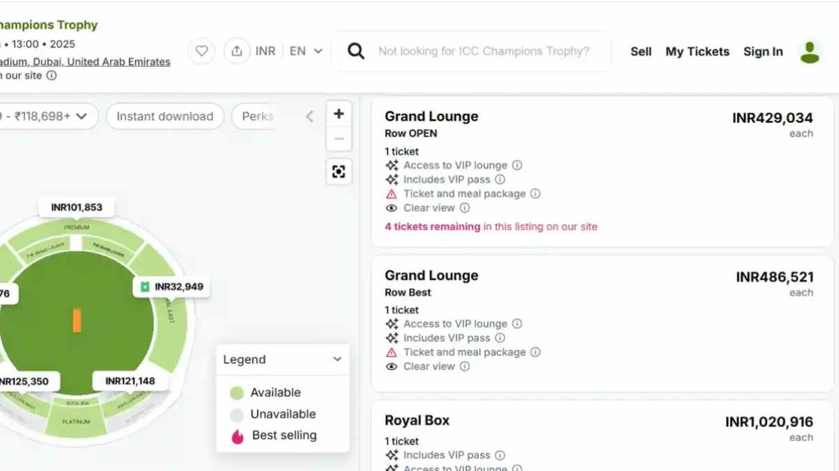 Champions Trophy 2025 Shocking! India Vs Pakistan Tickets Selling For