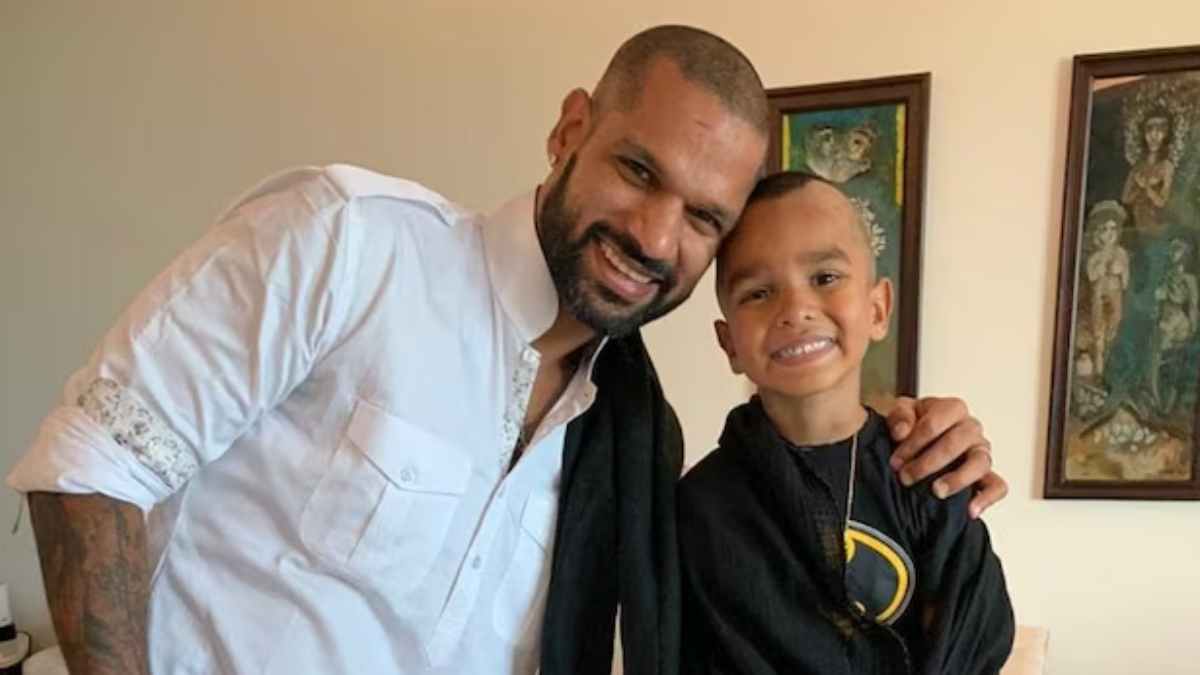 Shikhar Dhawan with son Zoravar Shikhar Dhawan with son Zoravar