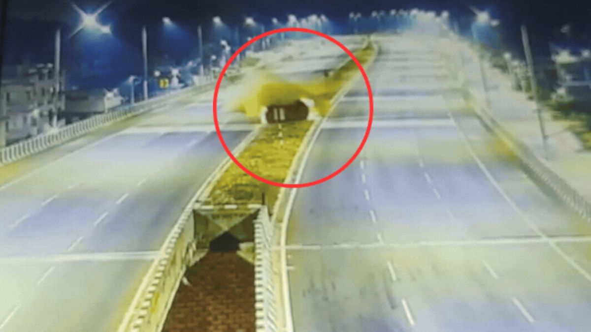 Bengaluru SHOCKER: Car Flips After Driver Crashes Into Divider