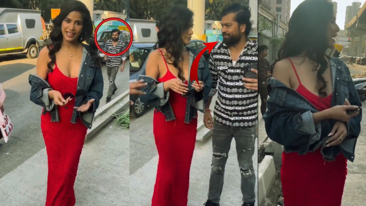 Viral Video: Poonam Pandey Stunned As Fan Tries To Kiss Her- Shocking Moment Caught On Camera! Credit- X