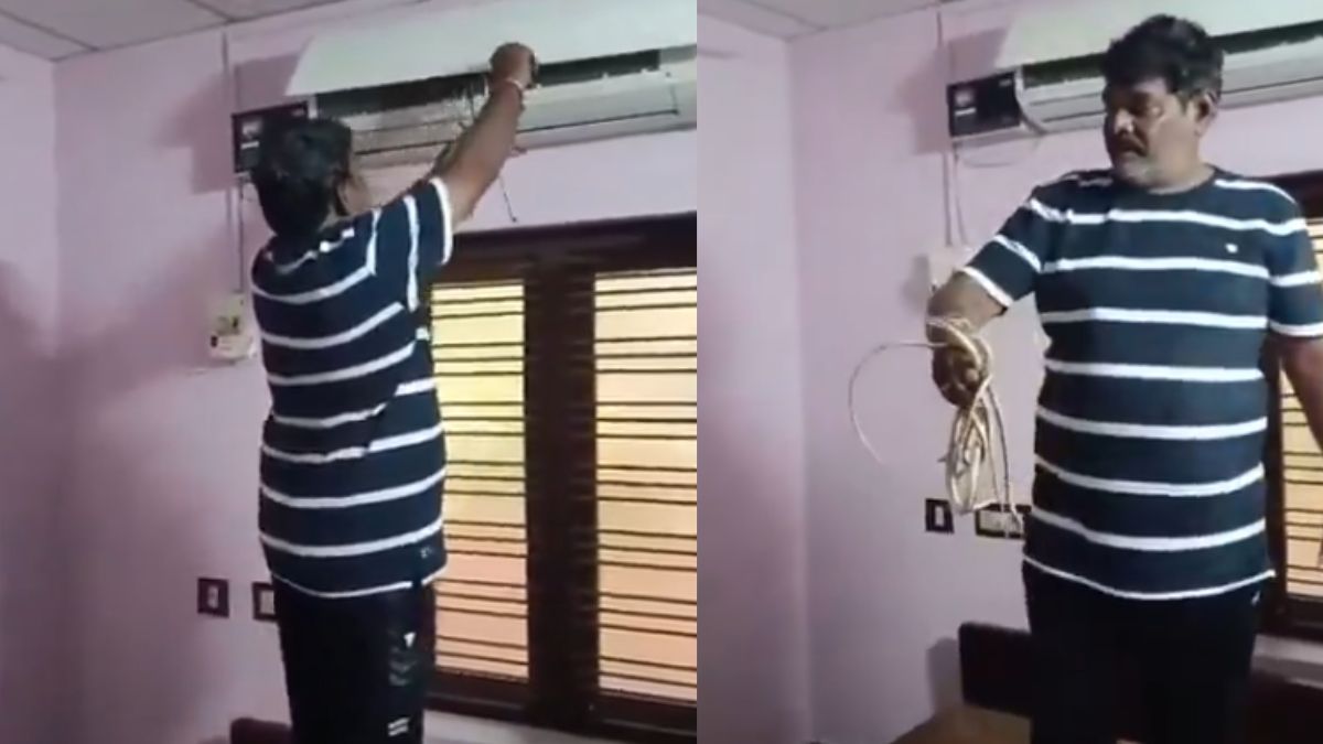 Viral Video: Man Shocked To Find Snake And Hatchlings Inside AC Unit In Visakhapatnam Viral Video: Man Shocked To Find Snake And Hatchlings Inside AC Unit In Visakhapatnam
