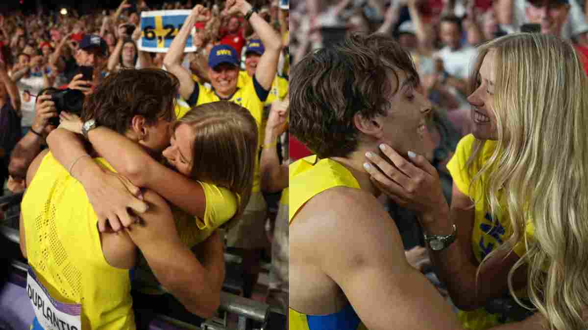 Armand 'Mondo' Duplantis with his fiancee