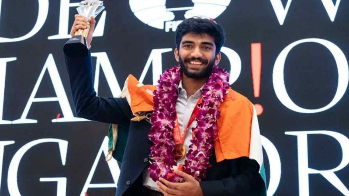 D Gukesh secured rank 3 in the FIDE ranking